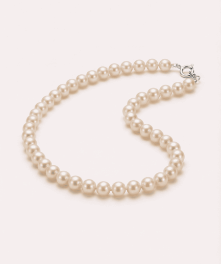 Bracelet perle ronde rose 4-5 mm - Argent